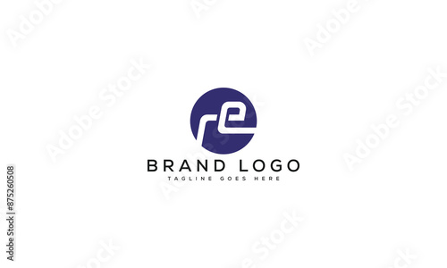 letter RE logo design vector template design for brand.