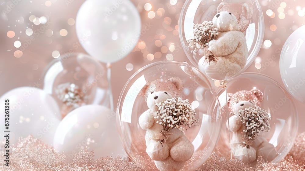 An elegant design with a rose gold glitter  
