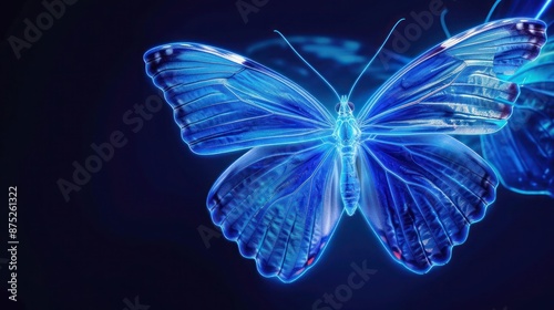 butterfly on black background