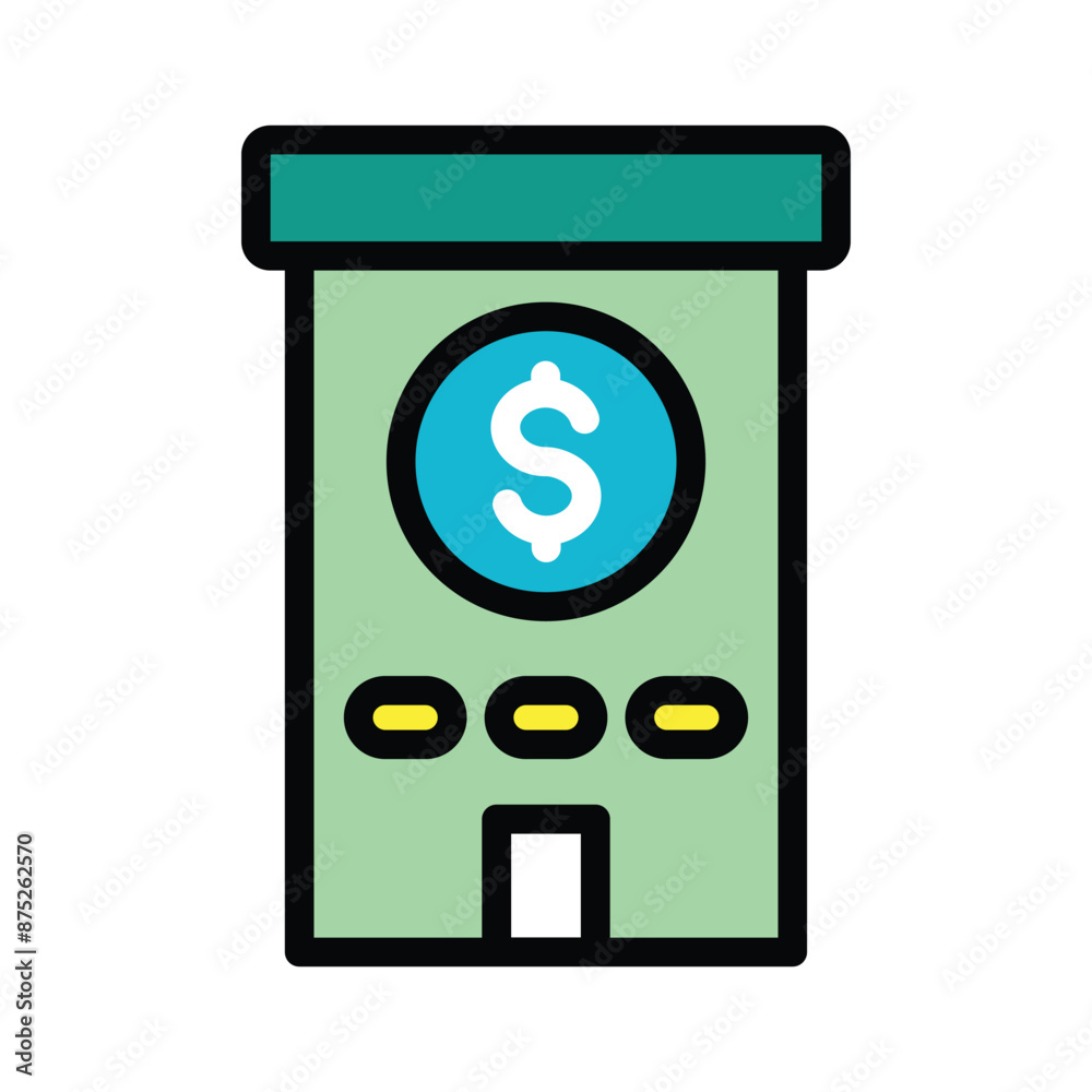 Bank building icon, vector illustration, filled style, best used for web Bank building icon, vector illustration, filled style, best used for web