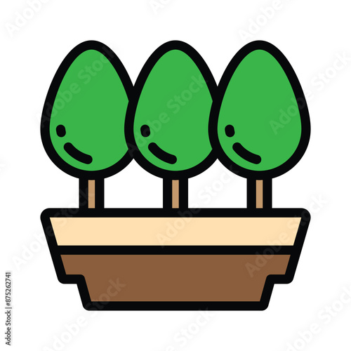 Park tree icon, vector illustration, filled style, best used for web