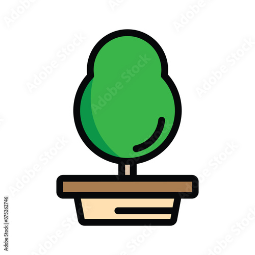 Park tree icon, vector illustration, filled style, best used for web