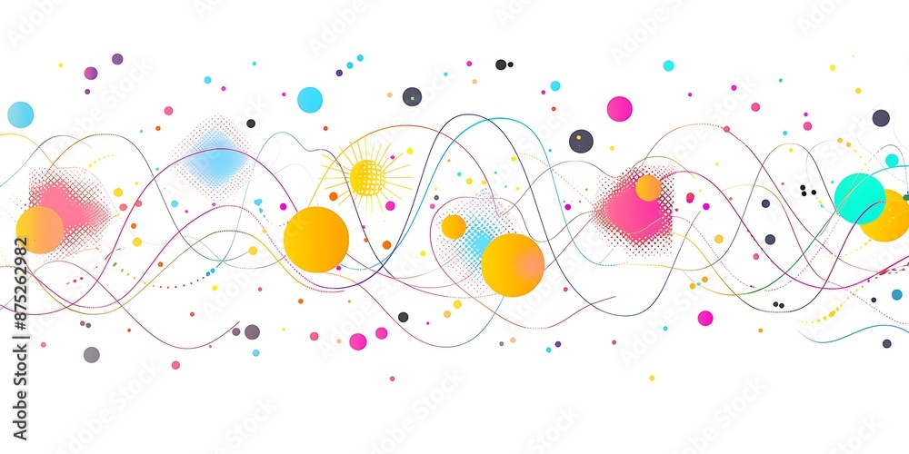 The design includes bold outlines, flat colors, simple shapes, a large triangle shape at one end and two arrows pointing to it on both sides, a diamond-shaped area between them The design includes bold outlines, flat colors, simple shapes, a large triangle shape at one end and two arrows pointing to it on both sides, a diamond-shaped area between them