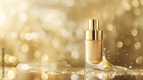 gold background for cosmetics product