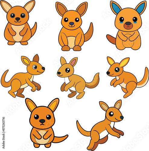 Wallaby   design ,animal vector design