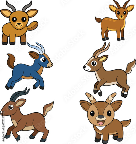 Waterbuck  design ,animal vector design