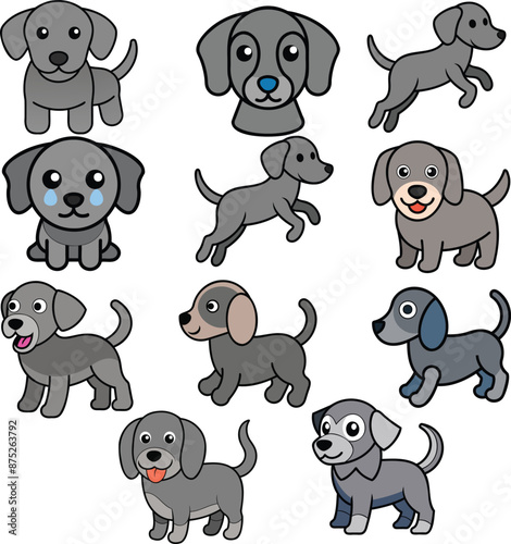 Weimardoodle  design ,animal vector design