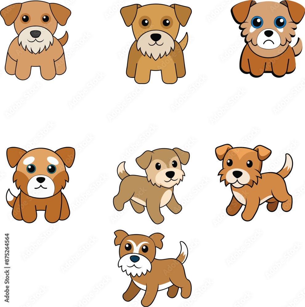 Wheaten Terrier flat design ,animal vector design Wheaten Terrier flat design ,animal vector design