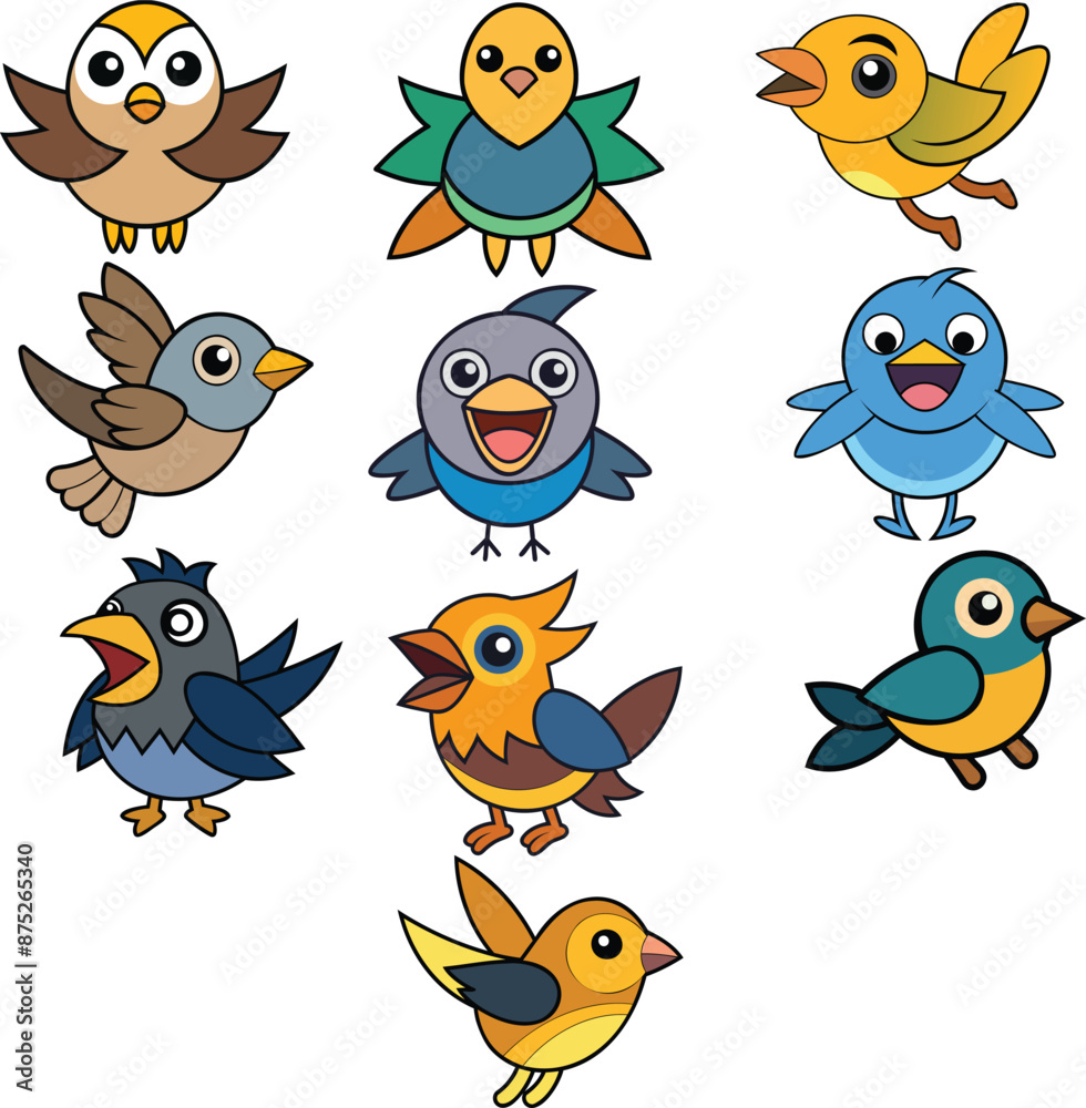 Weaver Bird flat design ,animal vector design Weaver Bird flat design ,animal vector design