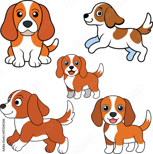 Welsh Springer Spaniel flat design ,animal vector design