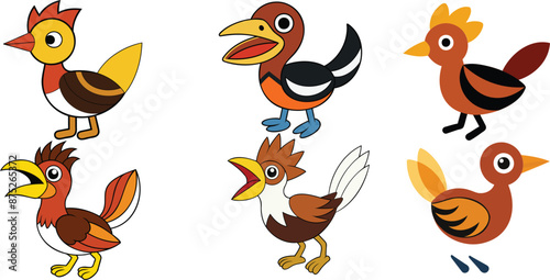 Wattled Jacana flat design ,animal vector design