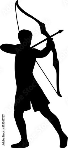 Wallpaper Mural Illustration of archer silhouette. Archer athlete
 Torontodigital.ca