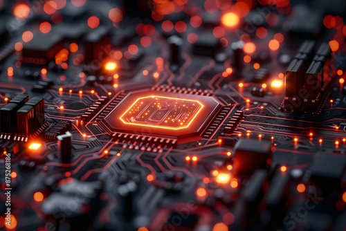 Abstract futuristic electronic circuit technology background