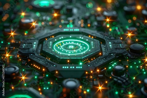 Abstract futuristic electronic circuit technology background