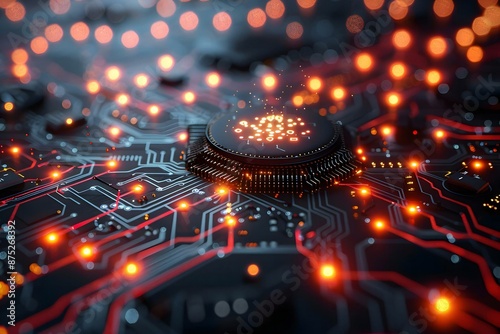 Abstract futuristic electronic circuit technology background