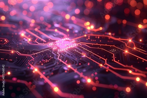 Abstract futuristic electronic circuit technology background