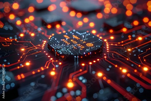 Abstract futuristic electronic circuit technology background