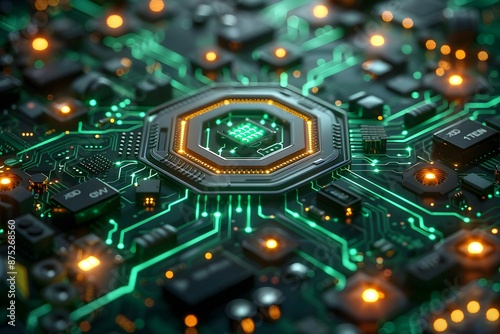 Abstract futuristic electronic circuit technology background