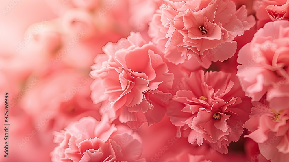 Macro shot of pink carnations Macro shot of pink carnations