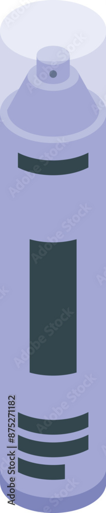 Spray deodorant, hairspray or paint bottle mockup standing up, isometric view