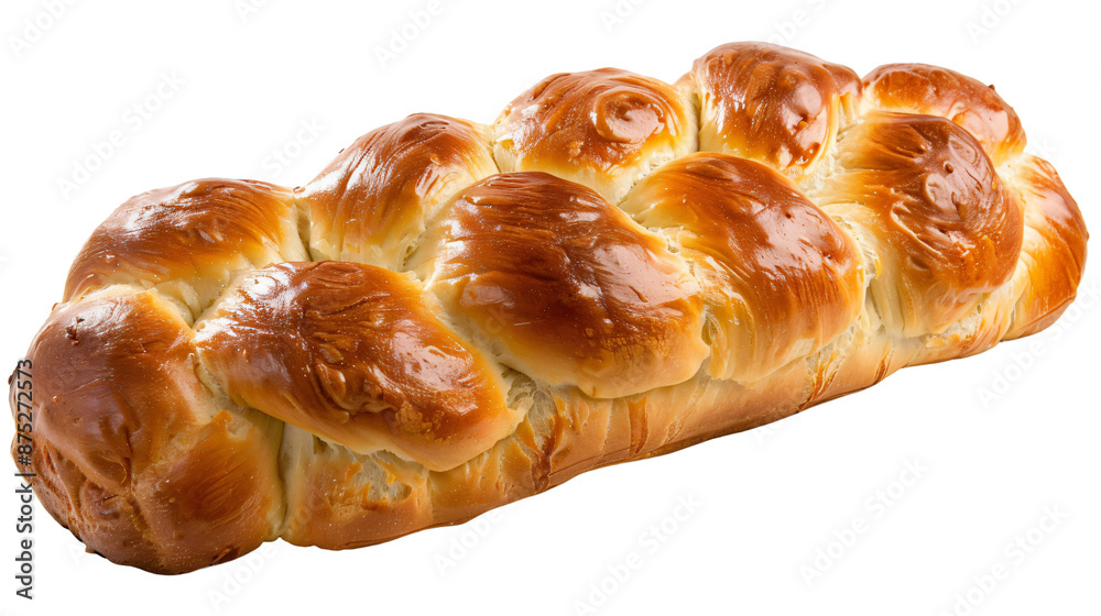 Freshly baked braided bread on transparent background Freshly baked braided bread on transparent background