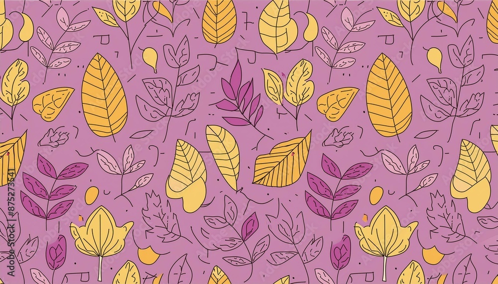 Pattern with leaves. Bright colorful background Pattern with leaves. Bright colorful background