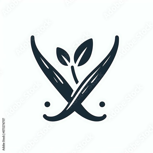 flat logo of vector Vanilla icon illustration Spicy
