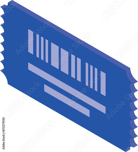 Blue event ticket showing barcode for entry access
