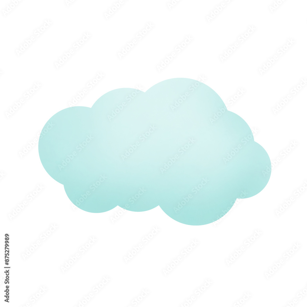 Hand drawn blue clouds children's raster drawing Hand drawn blue clouds children's raster drawing