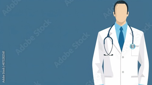 minimalistic vector design of a doctor white coat