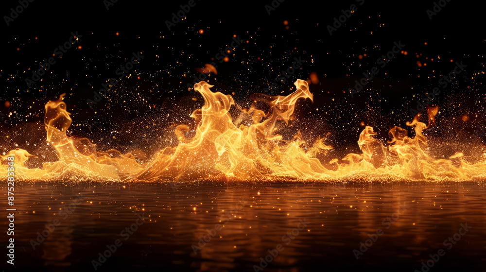 abstract illustration fire explosion glowing with a dazzling inferno of glittering heat and swirling smoke, embodying the elemental power abstract illustration fire explosion glowing with a dazzling inferno of glittering heat and swirling smoke, embodying the elemental power