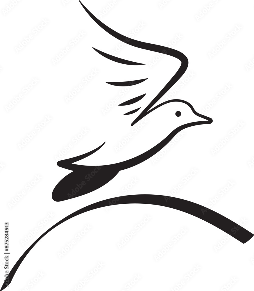 Obraz premium Illustration dove silhouette vector design