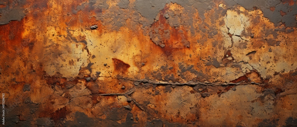 Obraz premium Rust Material Structure Background - Generative AI