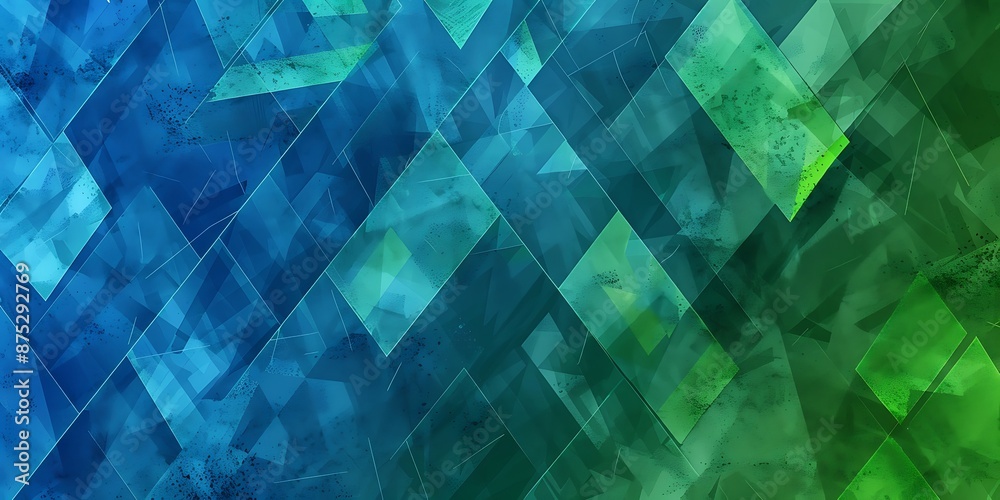 Naklejka premium Abstract blurred gradient background with green and blue hues shape.