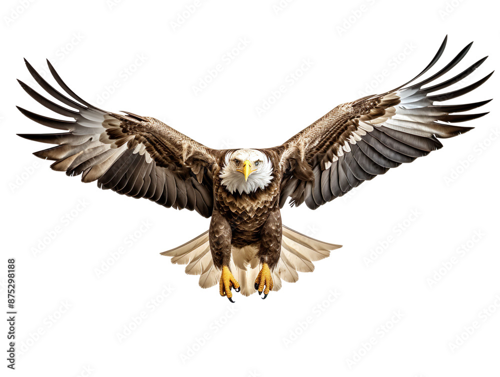 Obraz premium Majestic Eagle in Flight isolated on transparent background