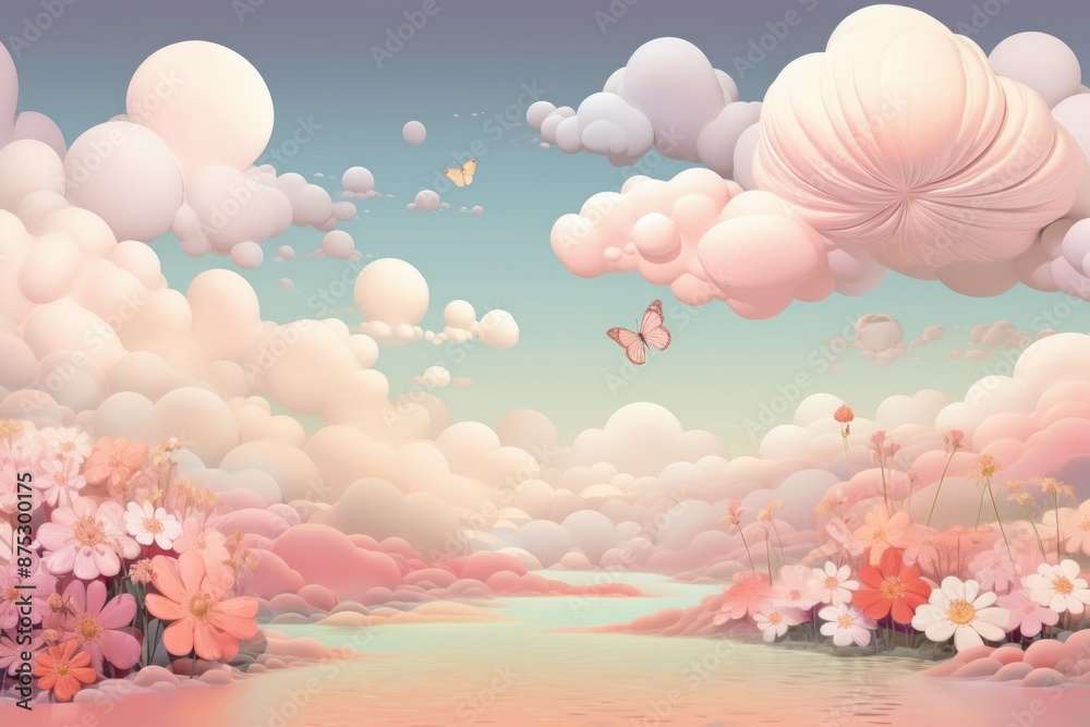 Obraz premium Pastel Material Structure Background - Generative AI