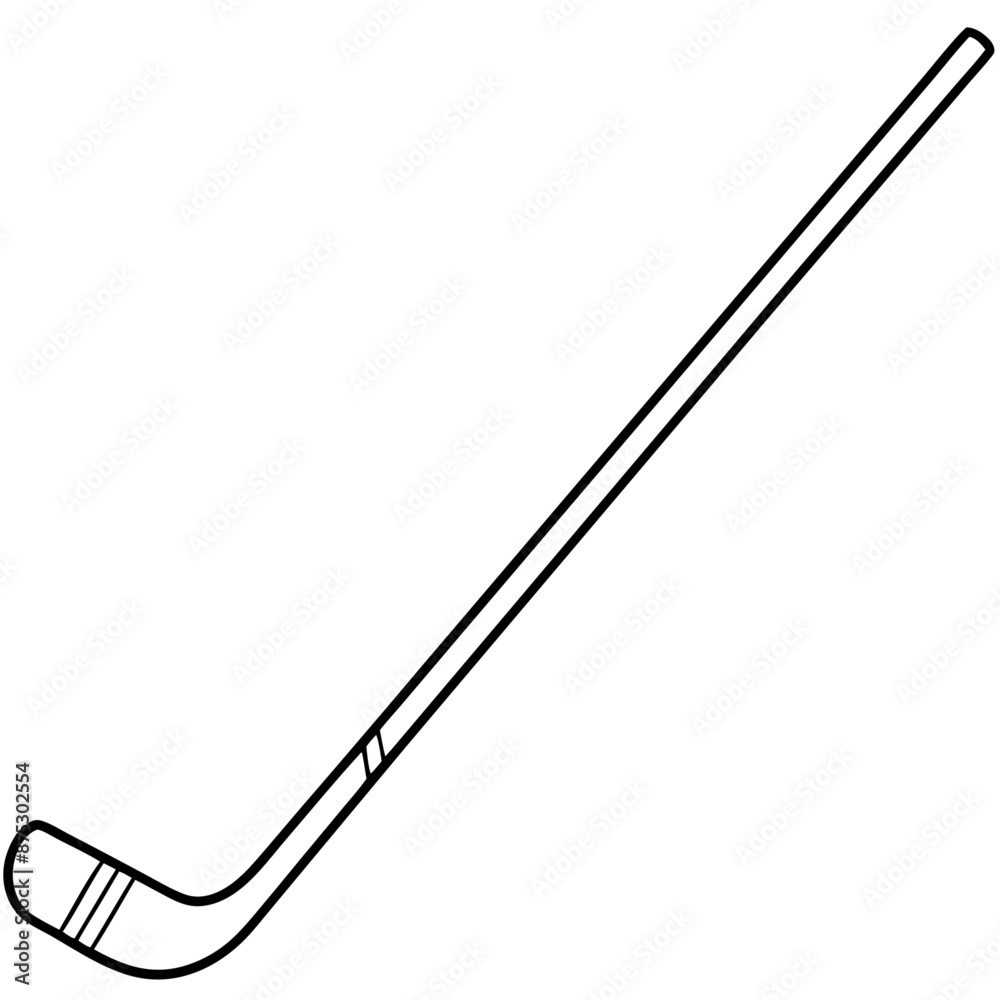 Obraz premium hockey stick outline coloring book page line art illustration digital drawing