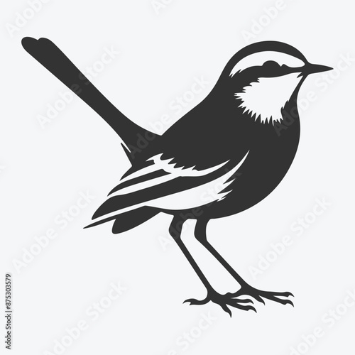 Captivating Wagtail Silhouette, Graceful Beauty in Nature's Dance
