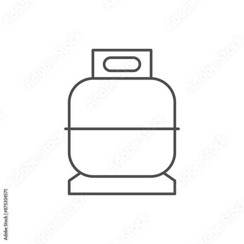 Gas cylinder line outline icon