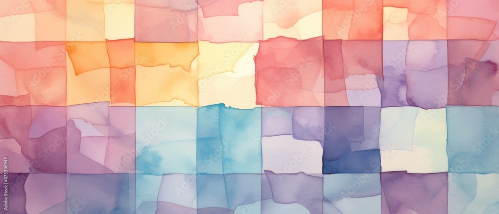 Fototapeta premium Patchwork Material Structure Background - Generative AI