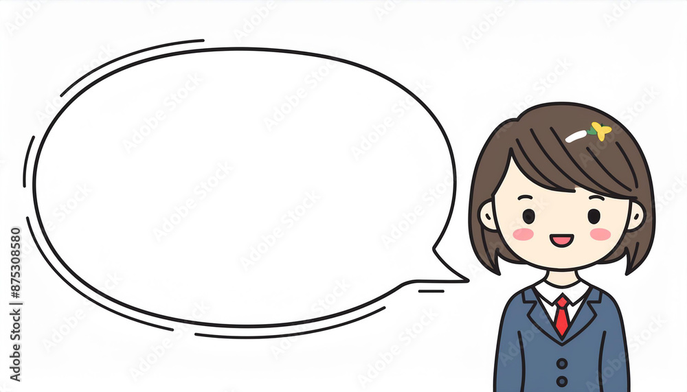 若い女性 吹き出し 若い女性 吹き出し