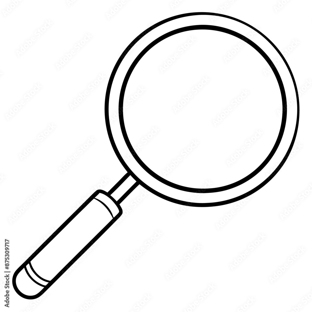 loupe outline coloring book page line art illustration digital drawing loupe outline coloring book page line art illustration digital drawing