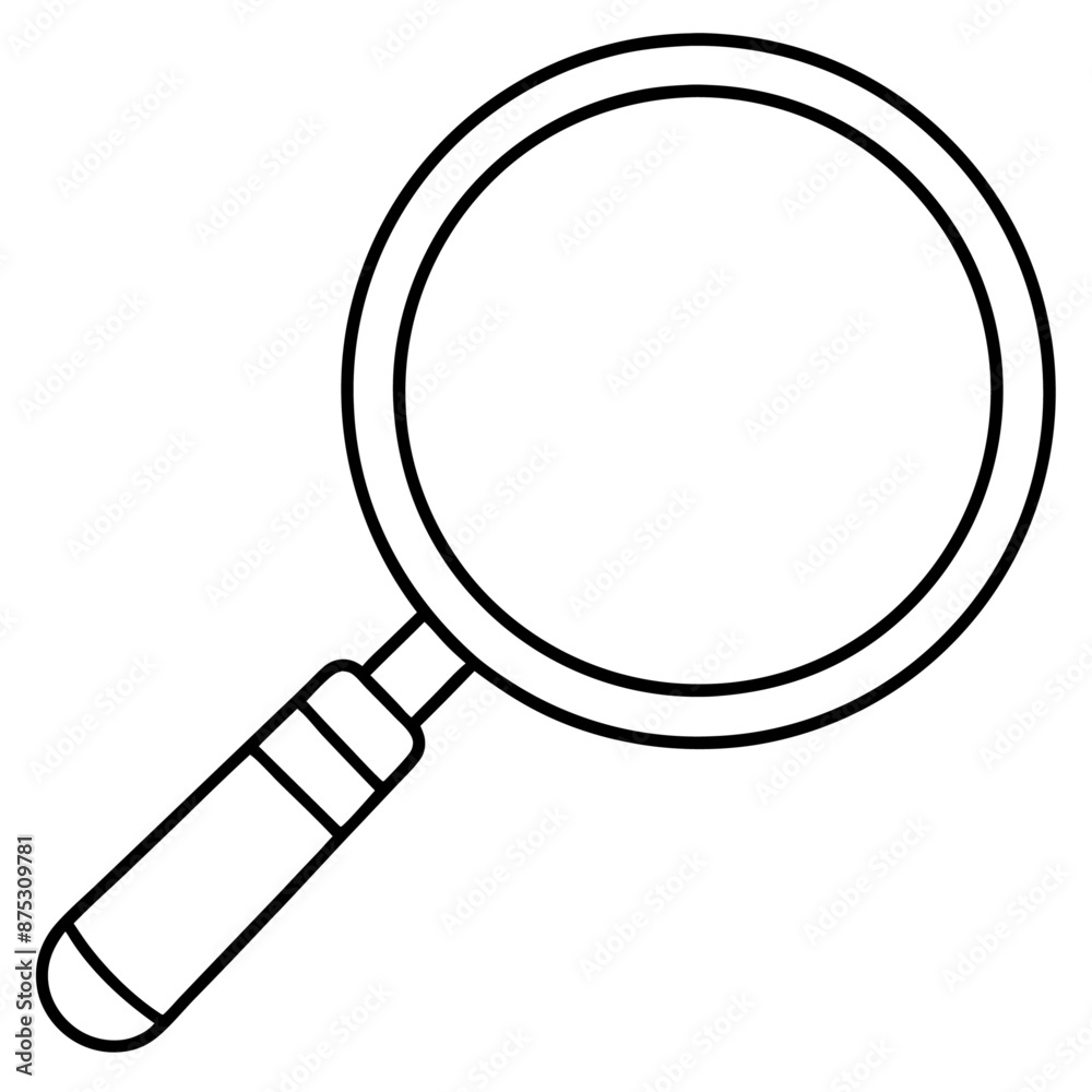 loupe outline coloring book page line art illustration digital drawing loupe outline coloring book page line art illustration digital drawing