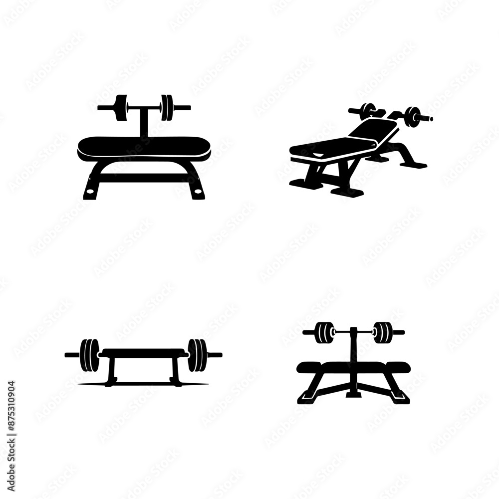 bench barbell gym illustration bench barbell gym illustration