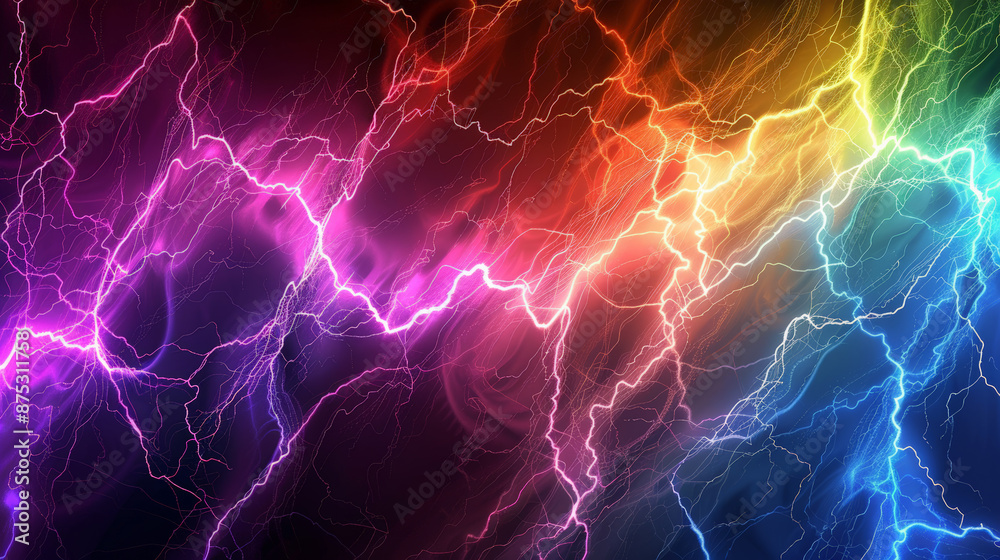 Fototapeta premium abstract rainbow lightning background