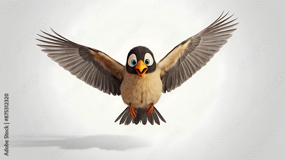 A bird with white background A bird with white background