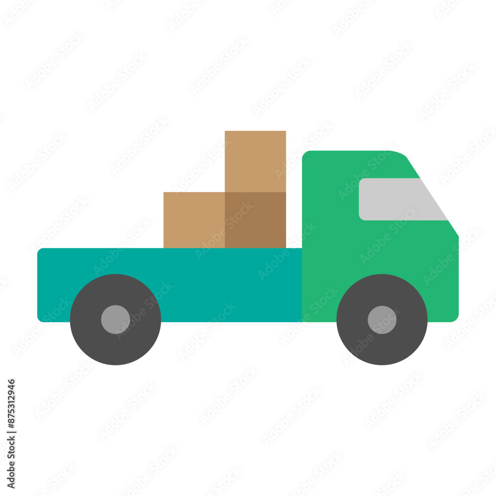 Delivery van Vector Flat Icon Design Delivery van Vector Flat Icon Design