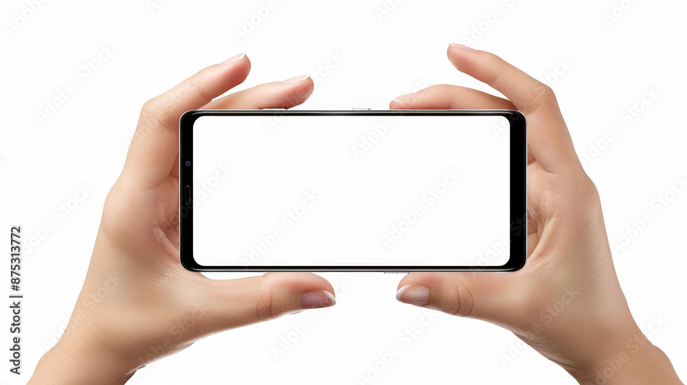 hand holding smart phone, mockup, empty screen hand holding smart phone, mockup, empty screen