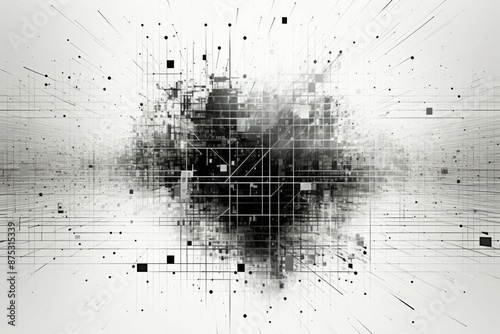 Digital Pixels Material Structure Background - Generative AI