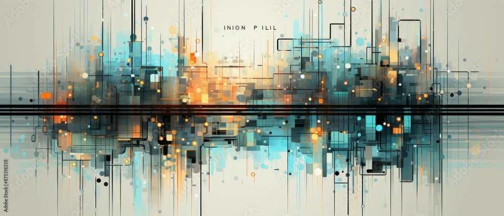 Obraz premium Digital Pixels Material Structure Background - Generative AI